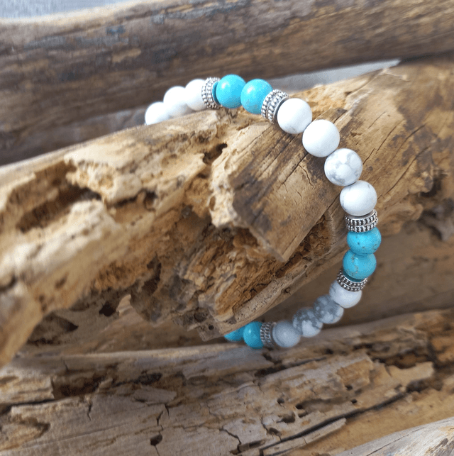 Bracelet en Howlite et Turquoise 