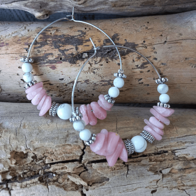 Boucles d'oreilles roses