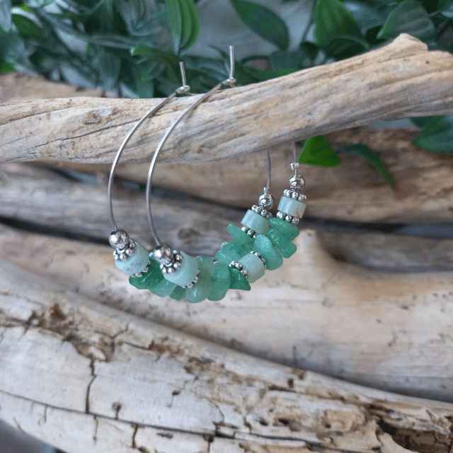Boucles d'oreilles vertes