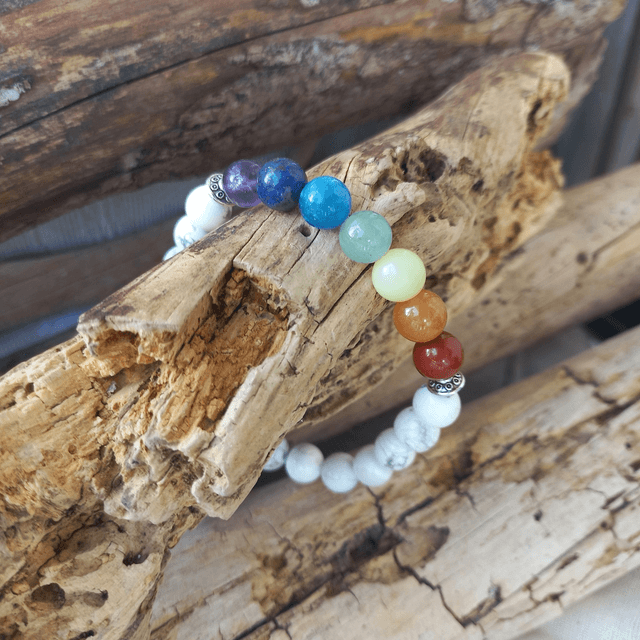 Bracelet Howlite 7 chakras