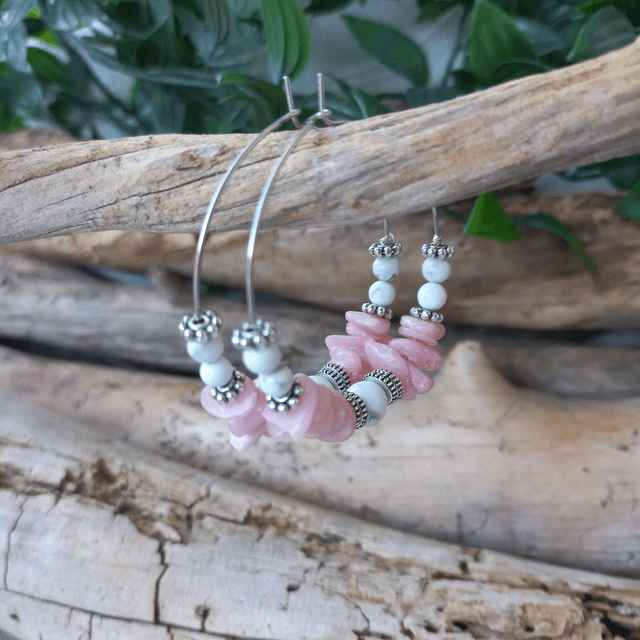Boucles d'oreilles roses