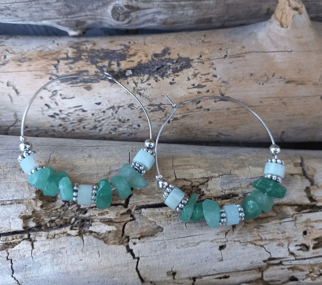 Boucles d'oreilles vertes