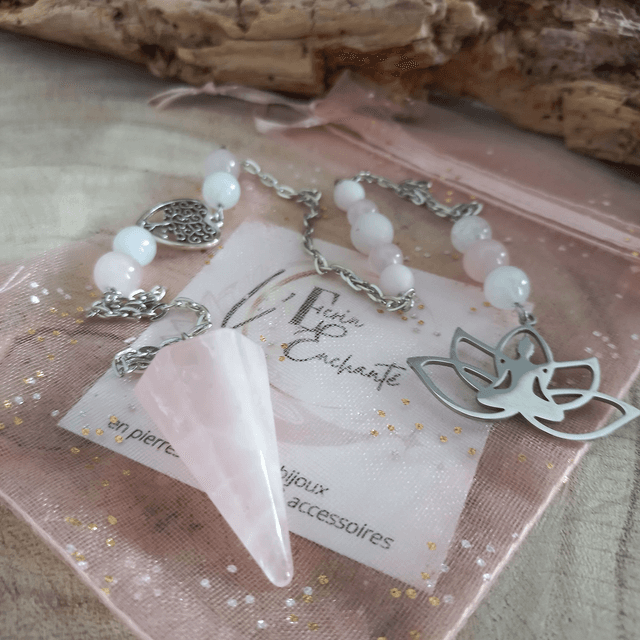 Pendule en Quartz rose